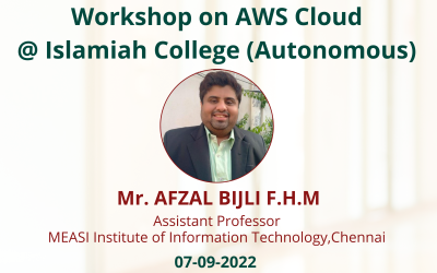 Workshop on AWS Cloud @  Islamiah College (Autonomous)