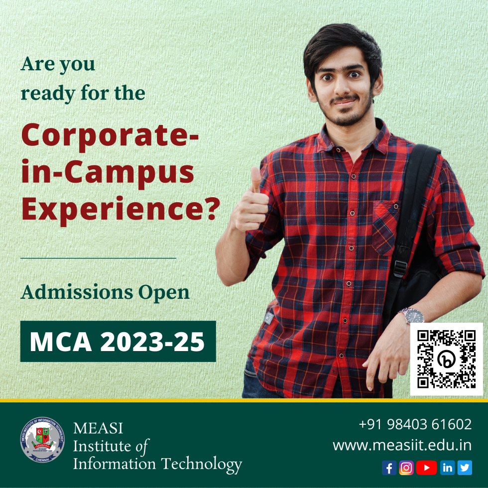 MCA Admission 2023 – 2025 Open! | MEASI INSTITUTE OF INFORMATION TECHNOLOGY