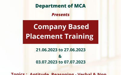 Company Based Placement Training 2023